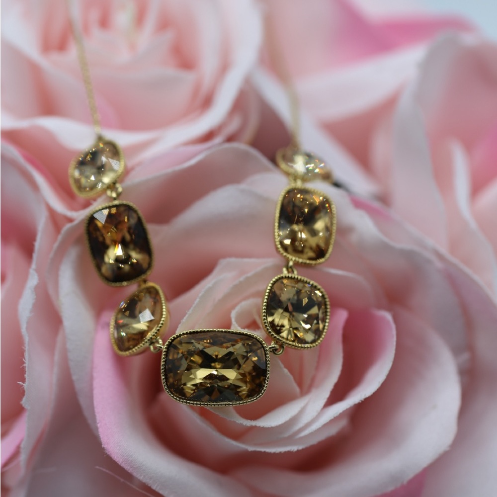 Gem necklace 18k Gold Plated